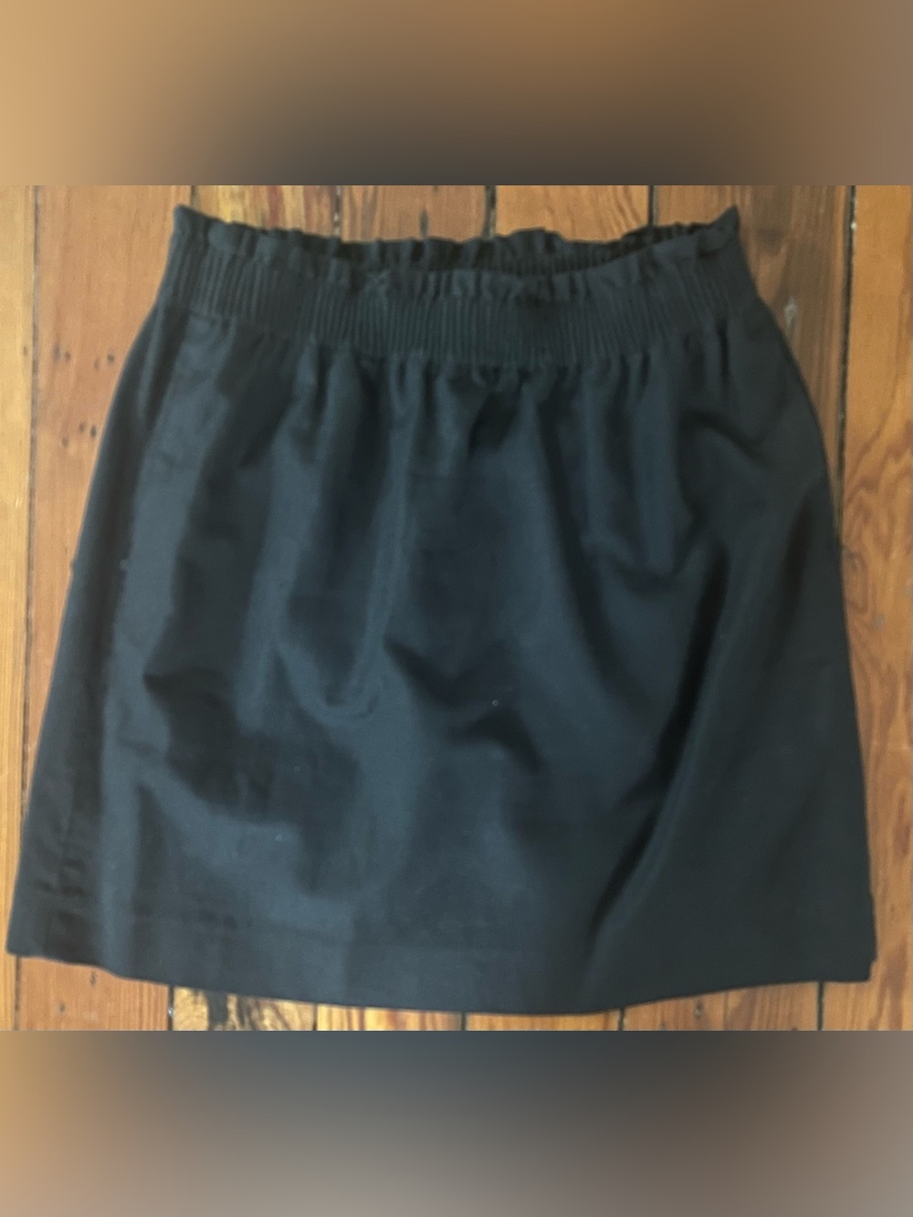 J.Crew Black Linen Blend City Skirt | Size 8 | Pockets | Lined